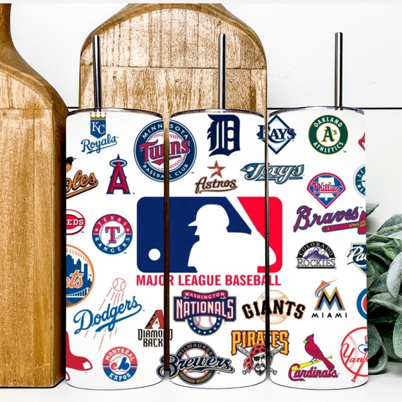 MLB 20 oz Skinny Inspired Tumblers. major league baseball - Picture 1 of 1